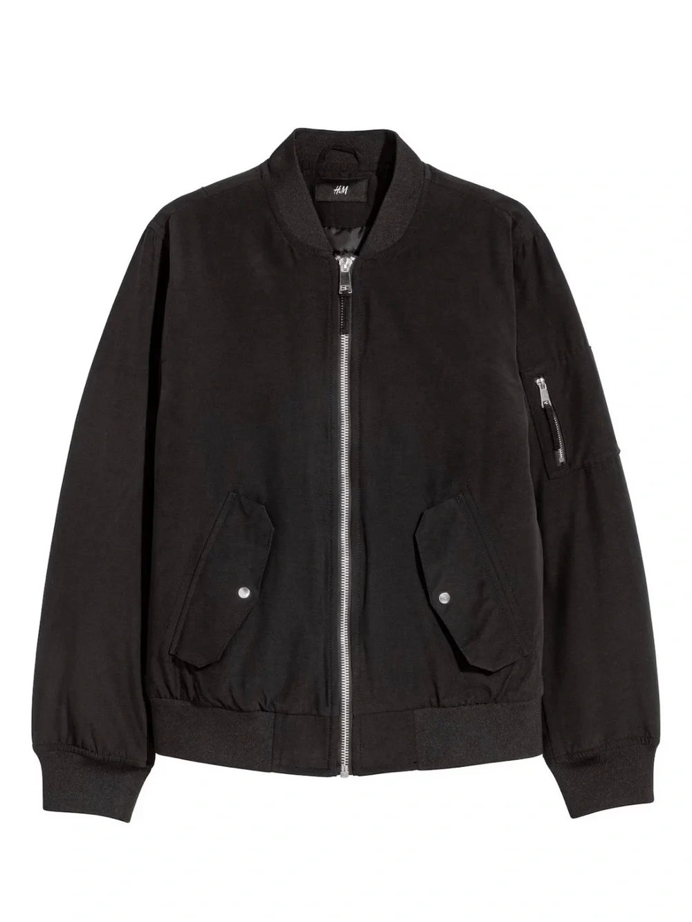 H&M Black Padded Bomber Jacket - Unisex